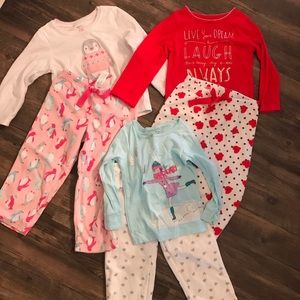 Girls size 3T carters pj’s